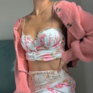 For Love & Lemons x VS Melrose Pleated Bustier